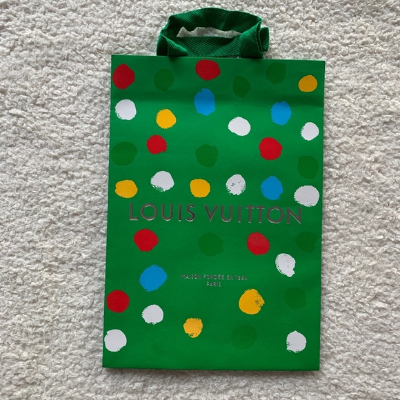 Louis Vuitton, Party Supplies, Copy Louis Vuitton X Yayoi Kusama Dots  Green Limited Gift Bag 223